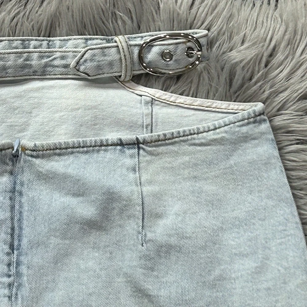 WeWoreWhat Denim Mini Skirt NWT Size Small Revolve Mini Jean Skirt w/Cut-Out $69 - Picture 5 of 5